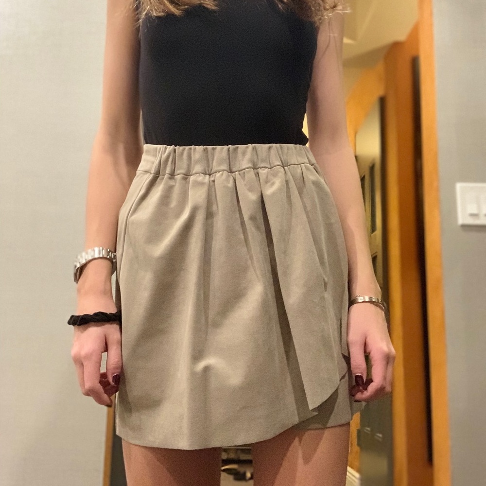 Wilfred Free suede tan skirt